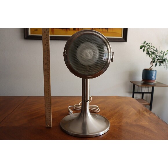 VTG Table Flood Stage Spot Light Lamp Adj Industrial Bullet Tilting Porthole Sil - Picture 4 of 16